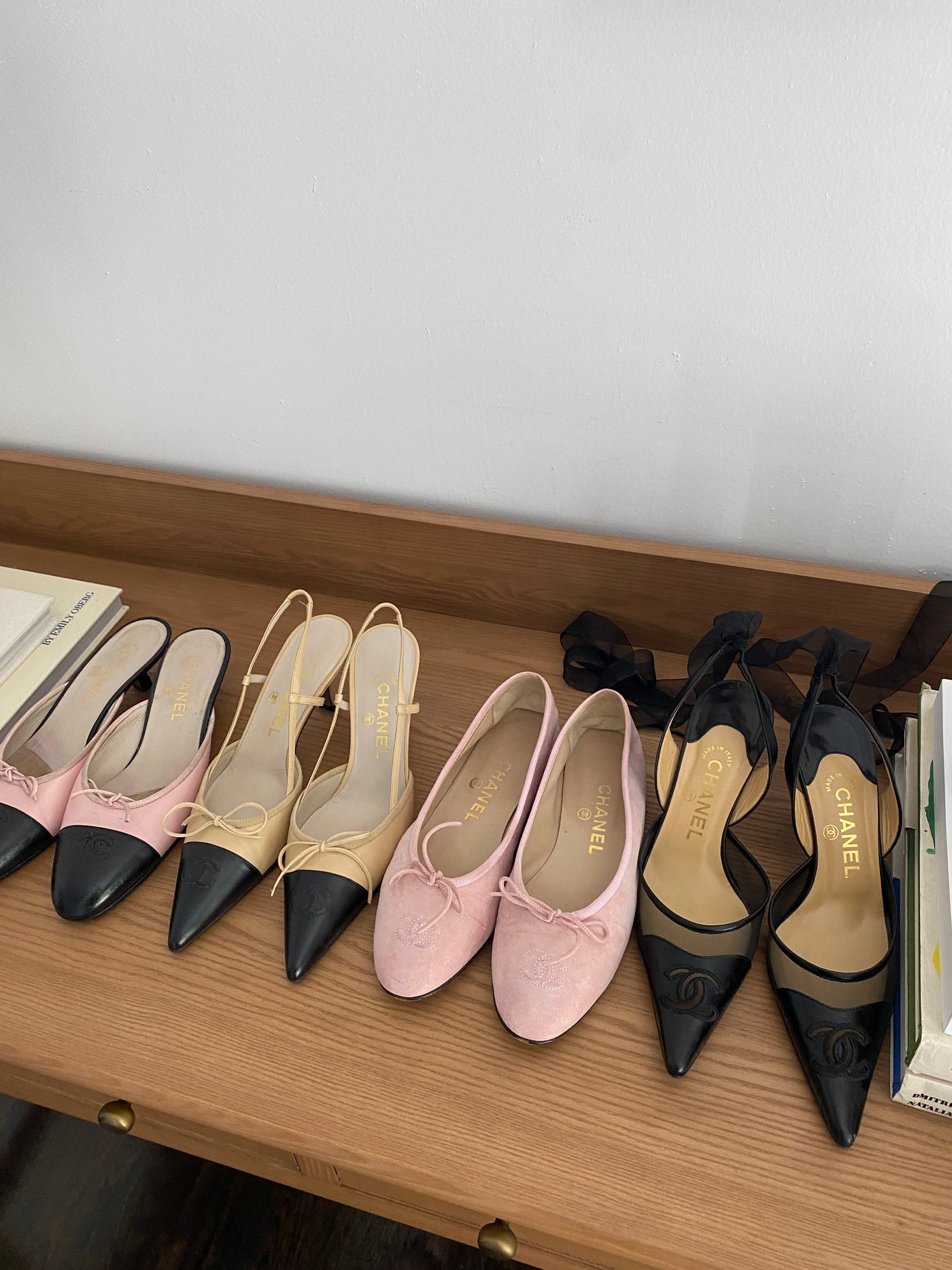 Chanel Leather Slingbacks, 37.5