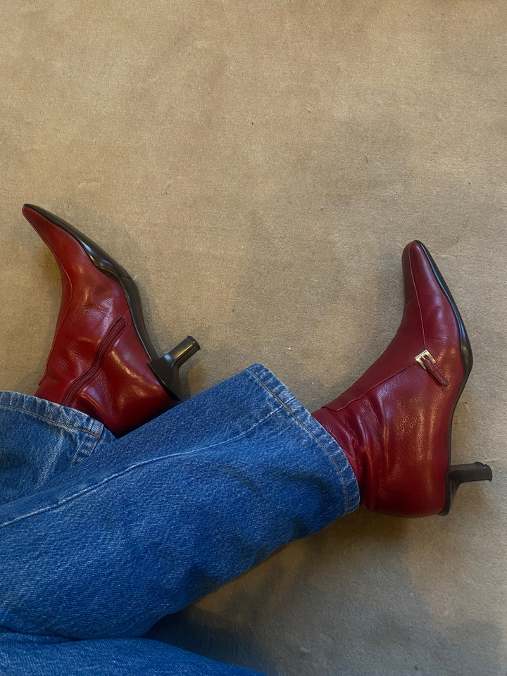 Prada Dark Red Boots, 36 – The Millennial Decorator