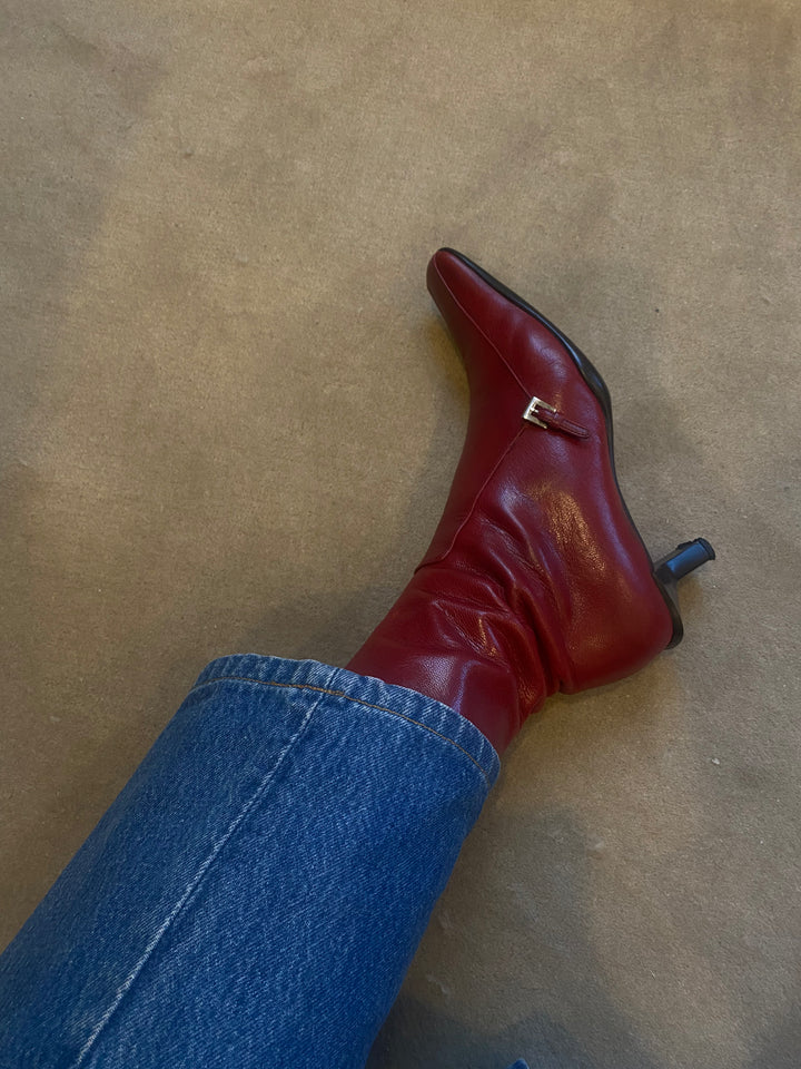 Prada Dark Red Boots, 36 – The Millennial Decorator
