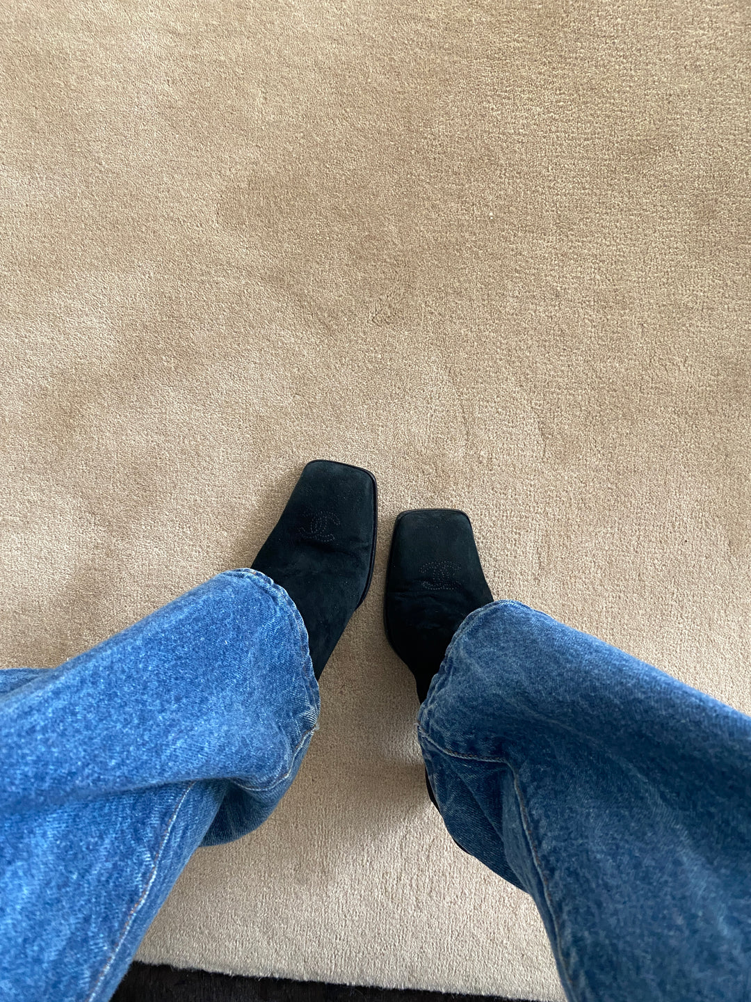 Chanel Black Square Toe Mules, 38 – The Millennial Decorator