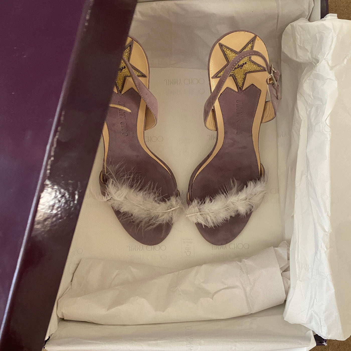 Jimmy Choo 1998 Feather Heels, 37