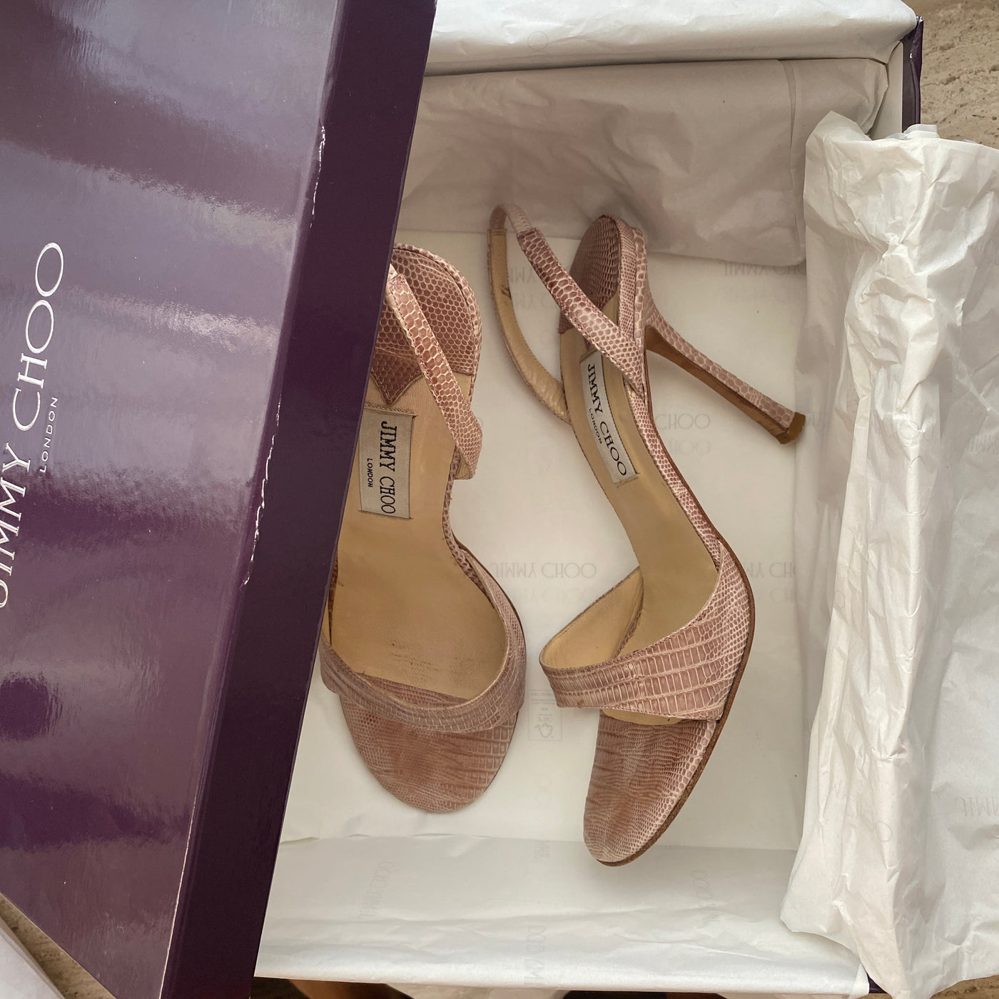 Jimmy Choo Lizard Heels, 40