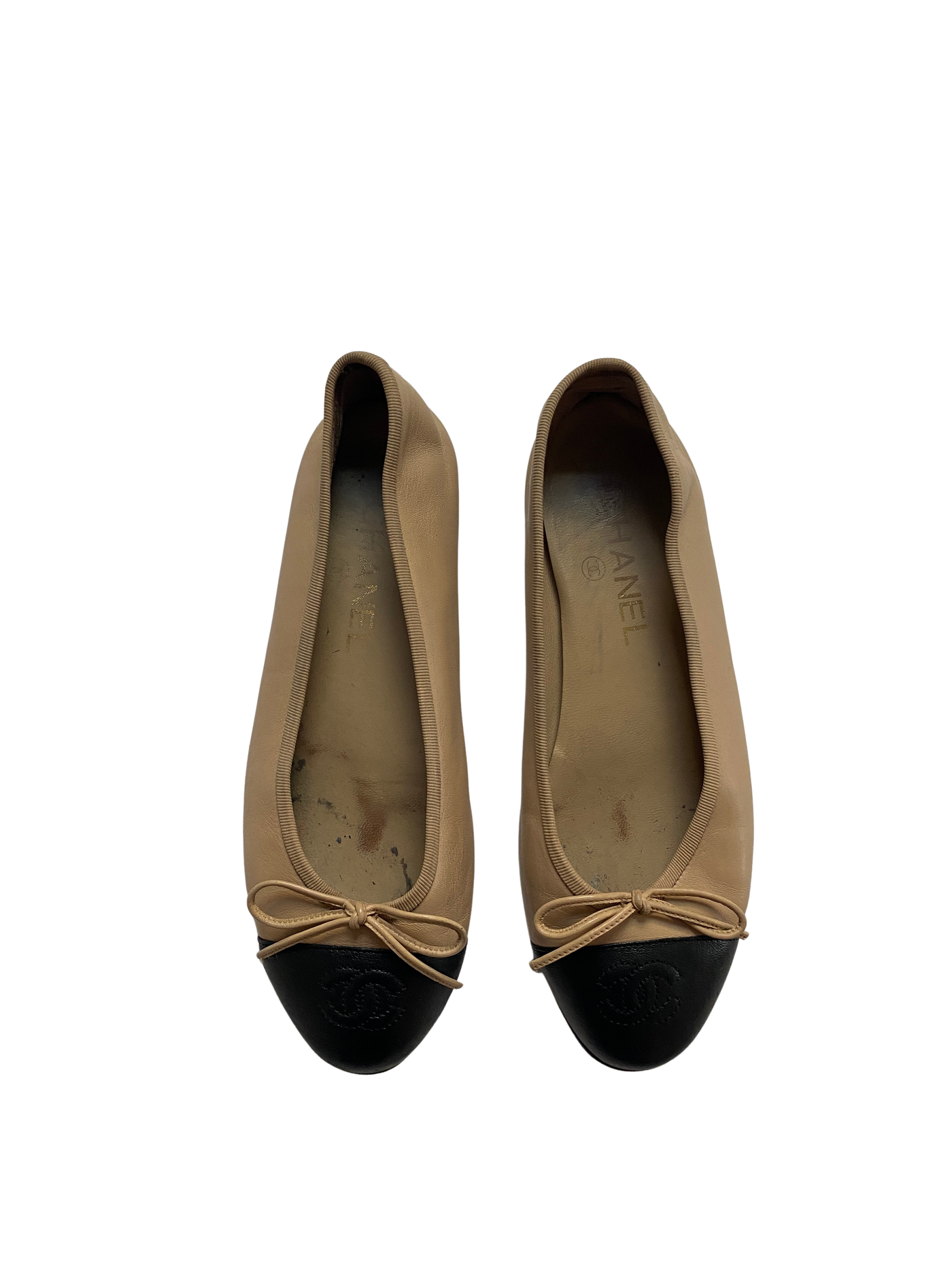 Beige Chanel Flats, 36