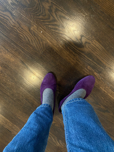 Chanel Royal Purple Flats,38.5