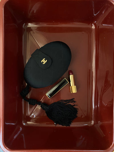 Chanel Satin Tassled Clutch