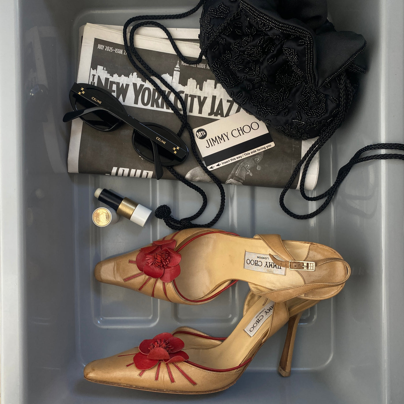 Jimmy Choo Flower Slingback Heels
