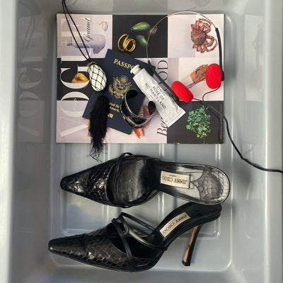 Jimmy Choo Snakeskin 1998 Mules, 39