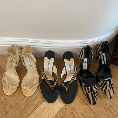 Jimmy Choo Snakeskin Heels, 38
