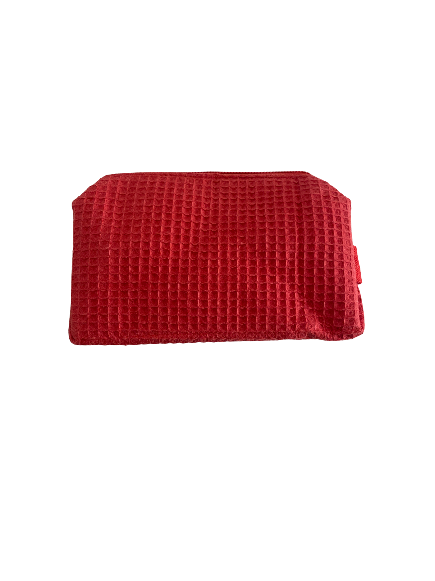 Small Red monogrammed Makeup Bag