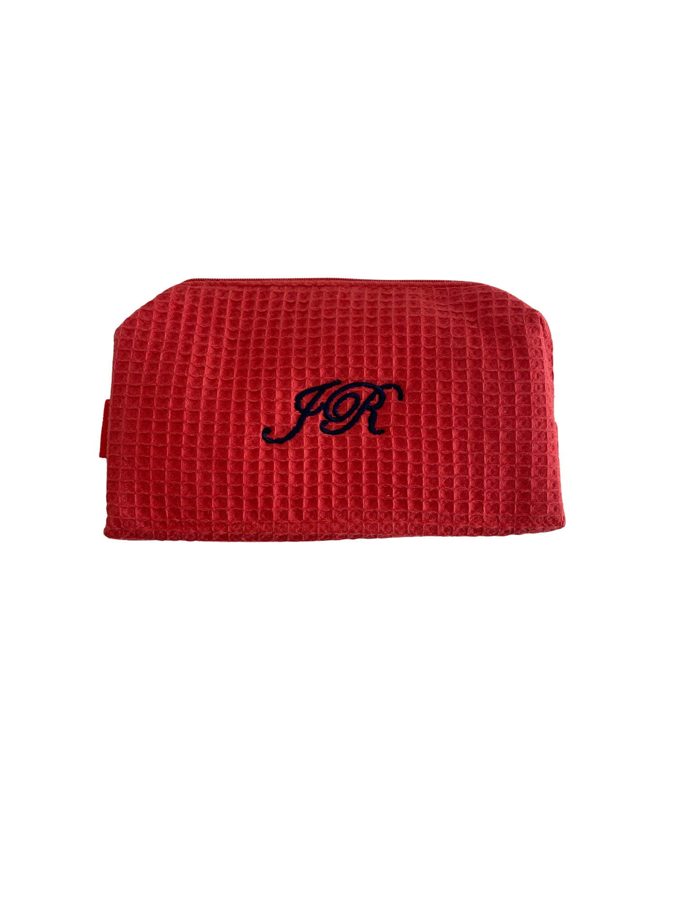 Small Red monogrammed Makeup Bag