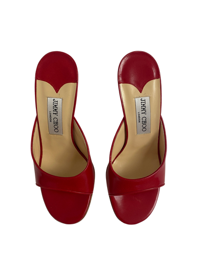 Jimmy Choo Red Mules, 37