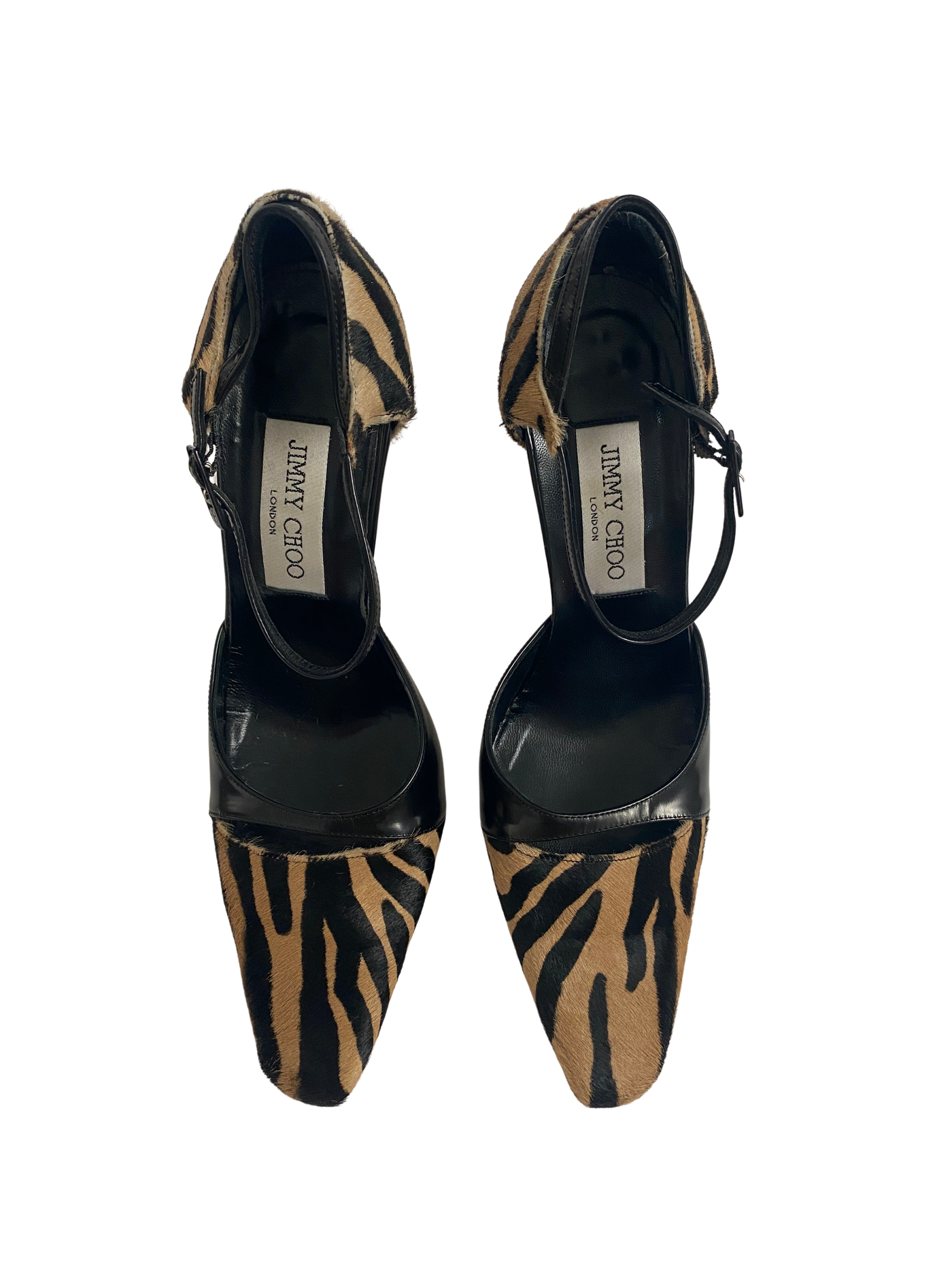 Jimmy Choo Zebra Ponyhair Mary Janes, 38