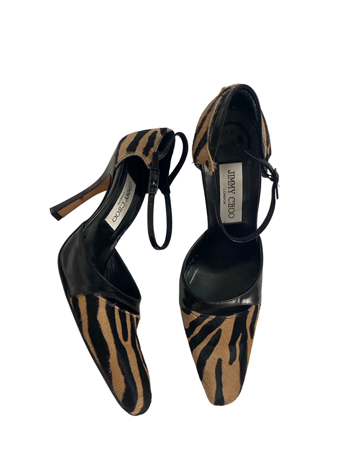 Jimmy Choo Zebra Ponyhair Mary Janes, 38