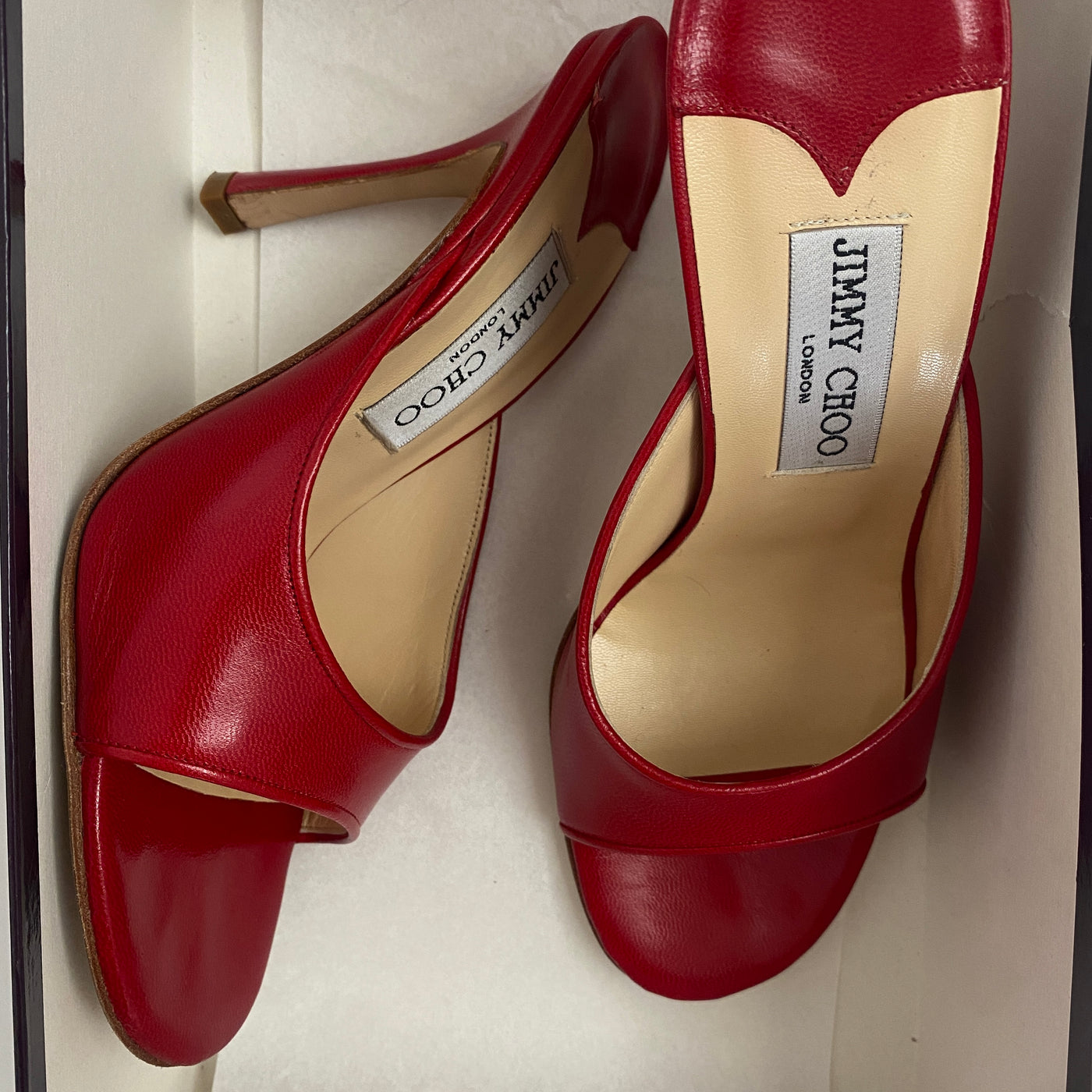 Jimmy Choo Red Mules, 37