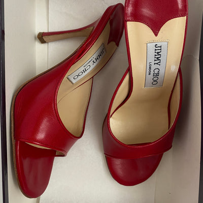 Jimmy Choo Red Mules, 37