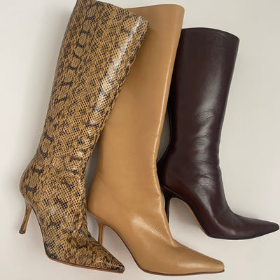 Jimmy Choo Snakeskin Boots, 36.5