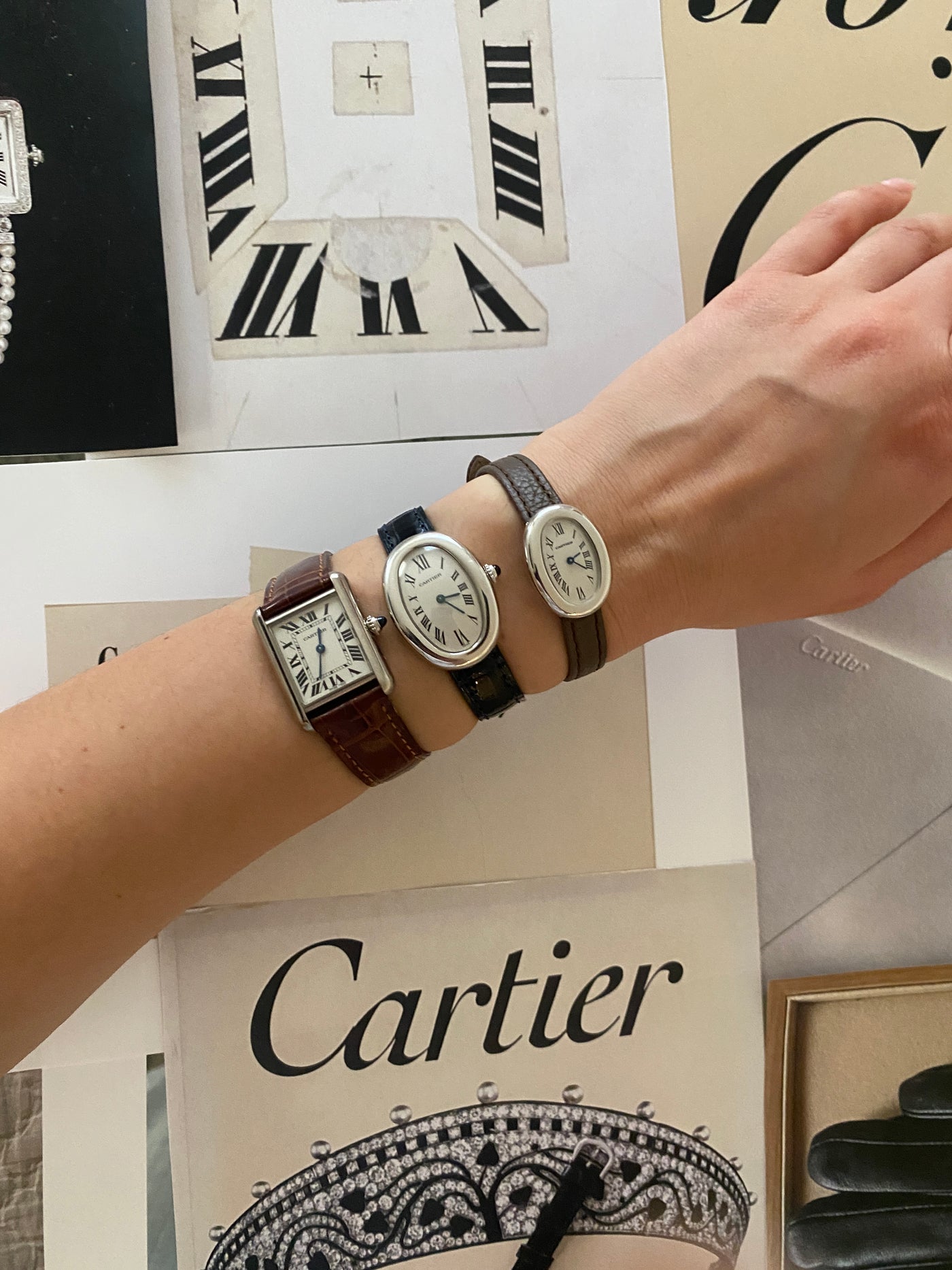 White Gold Mini Cartier Baignoire Watch