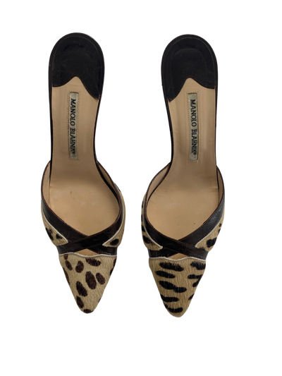 Manolo Ponyhair Mules, 37.5