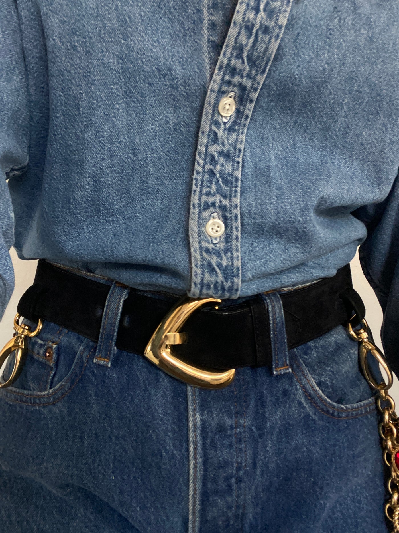 vintage escada suede belt