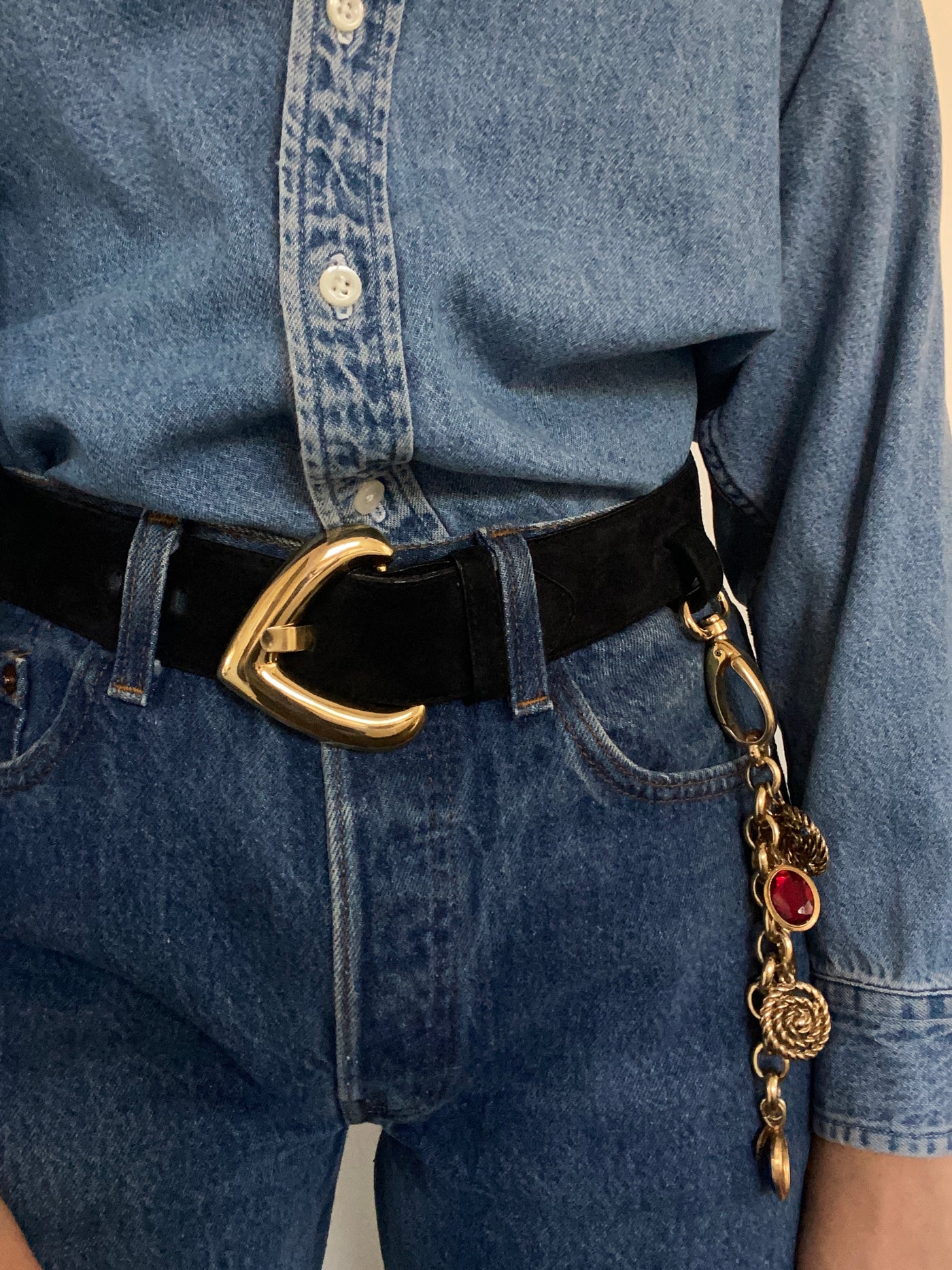 vintage escada suede belt