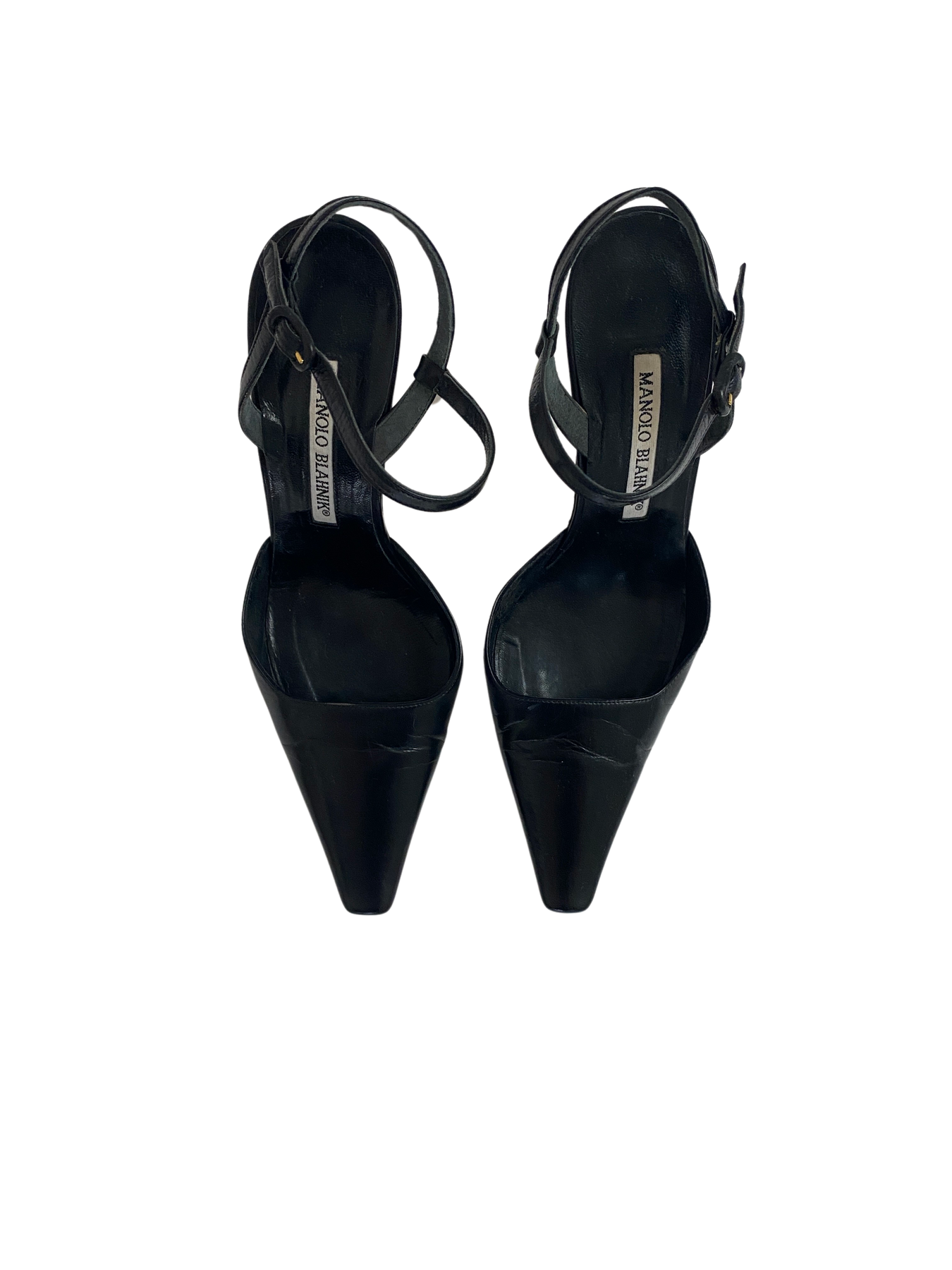 MANOLO BLAHNIK メリージェーン ミュール ポインテッドトゥ 黒 Manolo MANOLO BLAHNIK メリージェーン ミュール ポインテッドトゥ 黒 Manolo