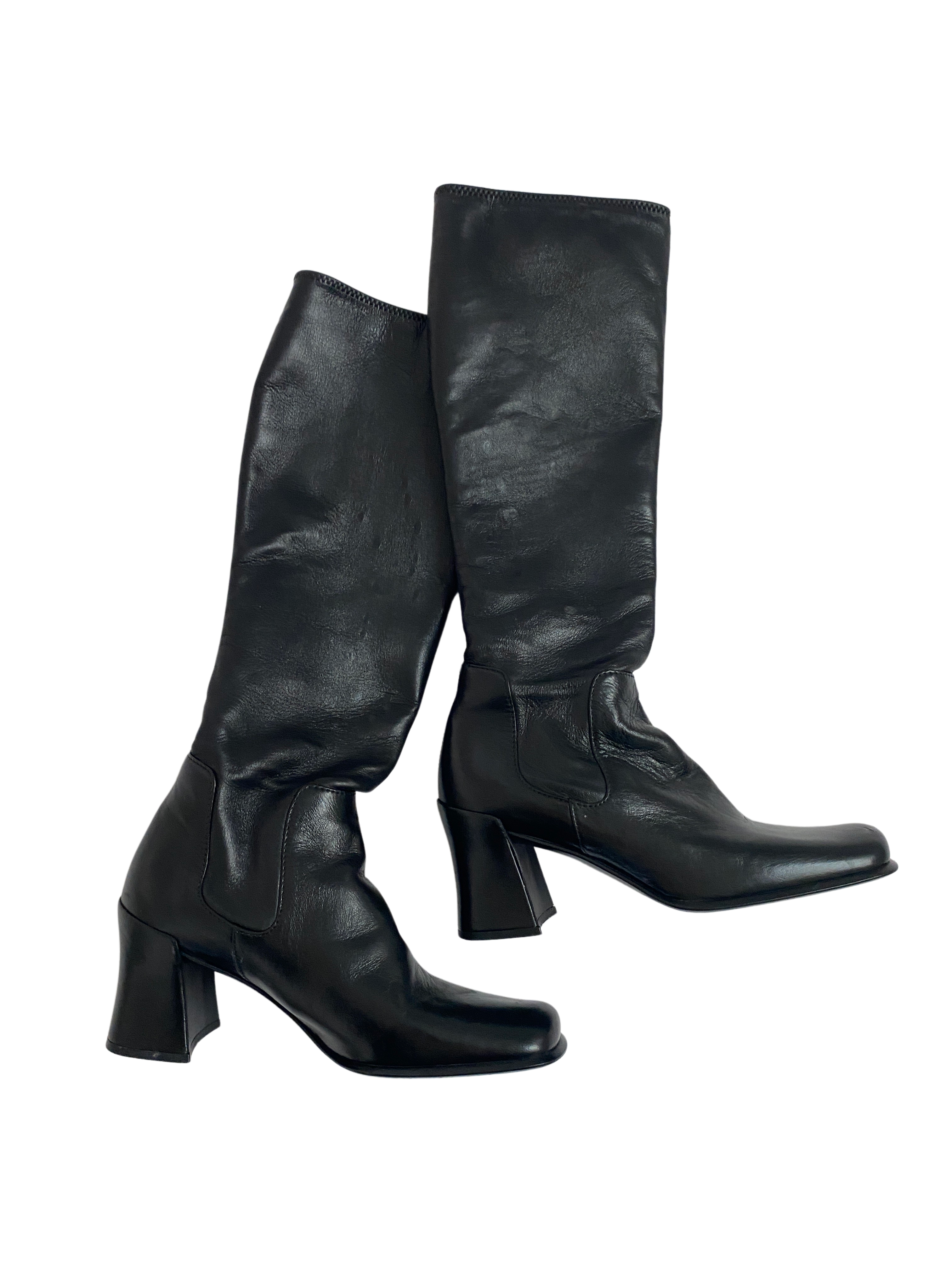 Prada Square toe Leather Boots as seen on cbk, 35 – The Millennial